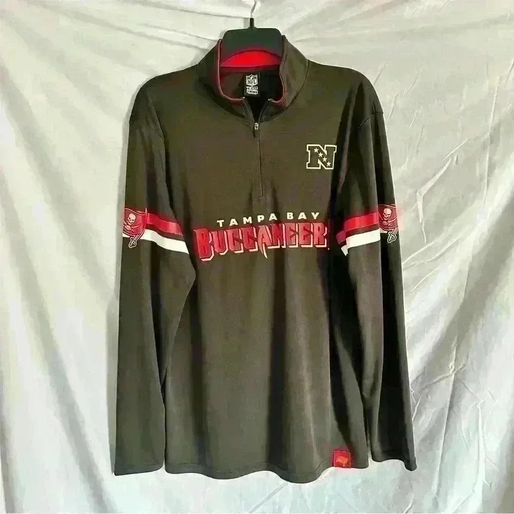 NFL Tampa Bay Buccaneers 1/4 zip Lightweight long sleeve shirt womens Size L